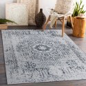Dywan krótkowłosy ARLEN ROSETTE  biały styl vintage 120x170 hakano - RUG/LU/ARLEN/ROSETTE/WHITE+BLACK/120x170