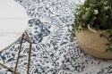 Dywan krótkowłosy ARLEN ROSETTE  biały styl vintage 120x170 hakano - RUG/LU/ARLEN/ROSETTE/WHITE+BLACK/120x170