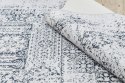 Dywan krótkowłosy ARLEN ROSETTE  biały styl vintage 120x170 hakano - RUG/LU/ARLEN/ROSETTE/WHITE+BLACK/120x170