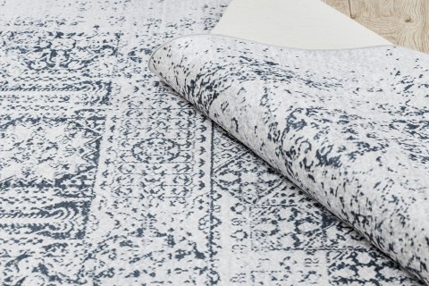Dywan krótkowłosy ARLEN ROSETTE  biały styl vintage 120x170 hakano - RUG/LU/ARLEN/ROSETTE/WHITE+BLACK/120x170