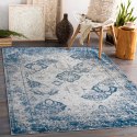 Dywan krótkowłosy ARLEN ROSETTE2  beżowy styl vintage 160x220 hakano - RUG/LU/ARLEN/ROSETTE2/BEIGE+BLUE/160x220
