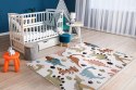 Dywan FUN Dino dla dzieci, dinozaury krem - RUG/LU/BEO/DINO/CREAM/140x190