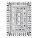 Dywan FUN Teepee dla dzieci, wzór indiański, ramka krem - RUG/LU/BEO/TEEPEE/CREAM/140x190
