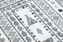 Dywan FUN Teepee dla dzieci, wzór indiański, ramka krem - RUG/LU/BEO/TEEPEE/CREAM/140x190