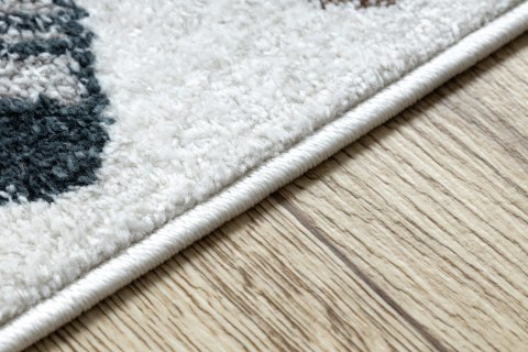 Dywan FUN Teepee dla dzieci, wzór indiański, ramka krem - RUG/LU/BEO/TEEPEE/CREAM/140x190