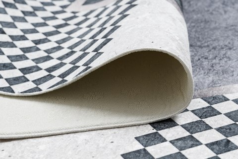 Dywan krótkowłosy ARLEN RHOMBUS  biały styl aztecki 120x170 hakano - RUG/LU/ARLEN/RHOMBUS/WHITE+BLACK/120x170