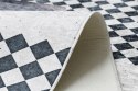 Dywan krótkowłosy ARLEN RHOMBUS  biały styl aztecki 160x220 hakano - RUG/LU/ARLEN/RHOMBUS/WHITE+BLACK/160x220