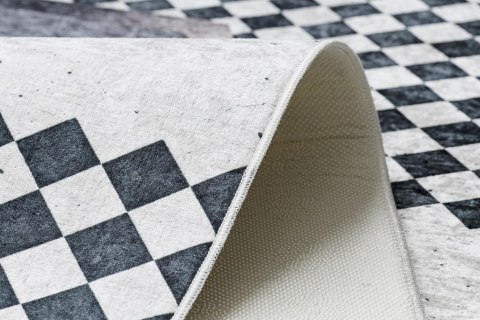 Dywan krótkowłosy ARLEN RHOMBUS  biały styl aztecki 160x220 hakano - RUG/LU/ARLEN/RHOMBUS/WHITE+BLACK/160x220