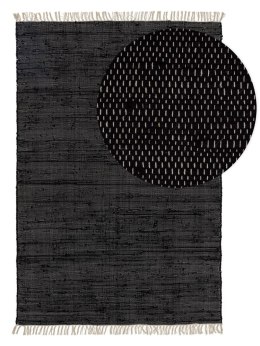 Dywan krótkowłosy TOM  czarny styl minimalistyczny 70x120 benuta - RUG/BENUT/TOM/BLACK/70x120