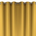 Zasłona CARMENA kolor musztardowy  złote przelotki metalowe złote plecionka 220x175 homede - CURT/HOM/CARMENA/BRAI