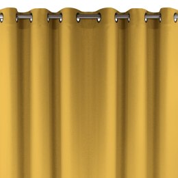 Zasłona CARMENA kolor musztardowy  złote przelotki metalowe złote plecionka 300x225 homede - CURT/HOM/CARMENA/BRAI