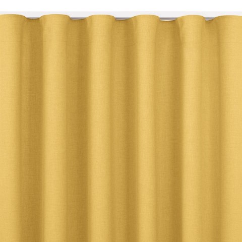 Zasłona CARMENA kolor musztardowy   wave transparentna 7 cm plecionka 220x245 homede - CURT/HOM/CARMENA/BRAID
