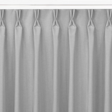 Zasłona CARMENA kolor szary  flex 7,5 cm z podwójną zakładką plecionka 140x270 homede - CURT/HOM/CARMENA/BRAID/FLE
