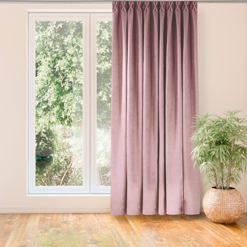 Zasłona MILANA  różowy  flex 7,5 cm z podwójną zakładką szenila 560x300 homede - CURT/HOM/MILANA/CHENILLE/FLE