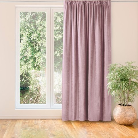 Zasłona MILANA  różowy   smok transparentna 5 cm z grzywką 3 cm szenila 560x300 homede - CURT/HOM/MILANA