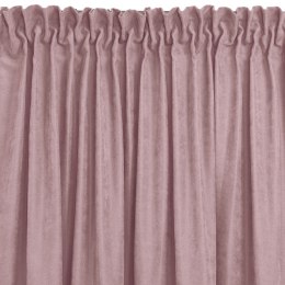 Zasłona MILANA  różowy   smok transparentna 7,5 cm z grzywką 3 cm szenila 560x300 homede - CURT/HOM/MILA