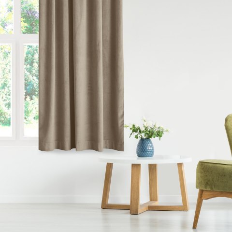 Zasłona VILA  beżowy   smok transparentna 10 cm z grzywką 3 cm velvet 530x300 homede - CURT/HOM/VILA/VEL