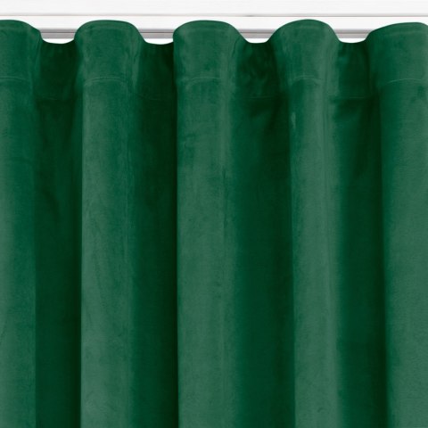 Zasłona VILA  butelkowa zieleń   wave transparentna 7 cm velvet 200x245 homede - CURT/HOM/VILA/VELVET/PL