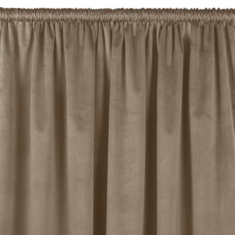 Zasłona VILA  beżowy  tunel 5 cm velvet 265x245 homede - CURT/HOM/VILA/VELVET/TUNNEL/BEIGE/265x245