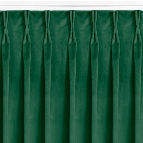 Zasłona VILA  butelkowa zieleń  flex 7,5 cm z podwójną zakładką velvet 265x175 homede - CURT/HOM/VILA/VELVET/