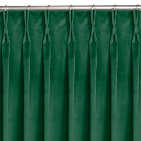 Zasłona VILA  butelkowa zieleń  flex 9,5 cm z podwójną zakładką velvet 265x225 homede - CURT/HOM/VILA/VELVET/