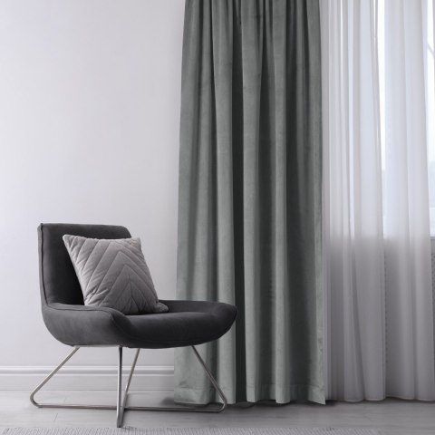 Zasłona VILA  grafitowy   smok transparentna 5 cm velvet 265x270 homede - CURT/HOM/VILA/VELVET/PLEAT/D/5