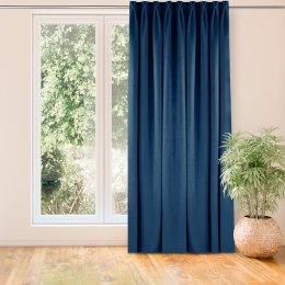 Zasłona VILA  indygo  flex 9,5 cm z podwójną zakładką velvet 265x270 homede - CURT/HOM/VILA/VELVET/FLEX/95/IN