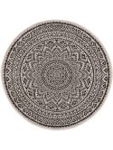Dywan okrągły krótkowłosy CLEO 4 kolor biały styl boho r150 benuta - RUG/BENUT/CLEO/4/WHITE+BLACK/R150