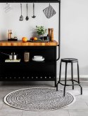 Dywan okrągły krótkowłosy CLEO 4 kolor biały styl boho r150 benuta - RUG/BENUT/CLEO/4/WHITE+BLACK/R150