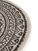 Dywan okrągły krótkowłosy CLEO 4 kolor biały styl boho r150 benuta - RUG/BENUT/CLEO/4/WHITE+BLACK/R150