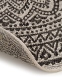 Dywan okrągły krótkowłosy CLEO 4 kolor biały styl boho r150 benuta - RUG/BENUT/CLEO/4/WHITE+BLACK/R150