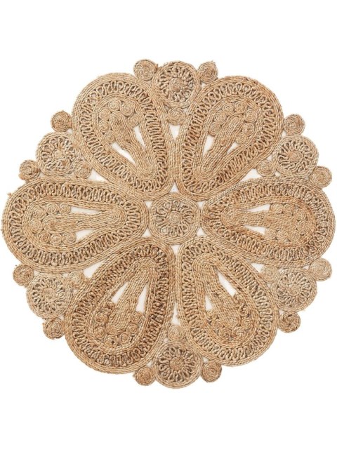 Dywan okrągły krótkowłosy KAMALA 2 kolor jasny brąz styl boho r120 benuta - RUG/BENUT/KAMALA/2/NATURAL/R120