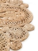 Dywan okrągły krótkowłosy KAMALA 2 kolor jasny brąz styl boho r120 benuta - RUG/BENUT/KAMALA/2/NATURAL/R120