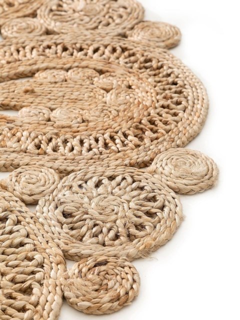 Dywan okrągły krótkowłosy KAMALA 2 kolor jasny brąz styl boho r120 benuta - RUG/BENUT/KAMALA/2/NATURAL/R120