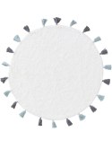 Dywan okrągły krótkowłosy MALU  niebieski styl klasyczny r80 benuta - RUG/BENUT/MALU/BLUE/R80