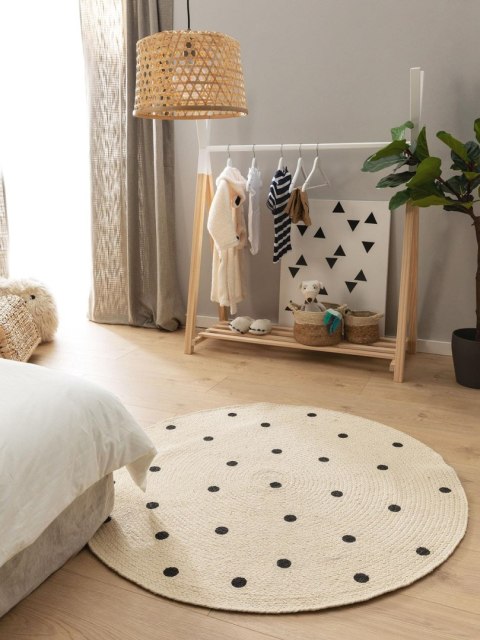 Dywan okrągły krótkowłosy PIPPA kolor kremowy styl klasyczny r120 benuta - RUG/BENUT/PIPPA/CREAM/R120