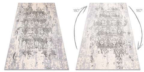 Dywan krótkowłosy IONA ORNAMENT kolor kremowy 80x150 hakano - RUG/LU/IONA/ORNAMENT/CREAM+GREY/80x150