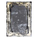Dywan krótkowłosy WELLI ORNAMENT 4 kolor szary 160x220 hakano - RUG/LU/WELLI/ORNAMENT4/GREY+GOLD/160x220