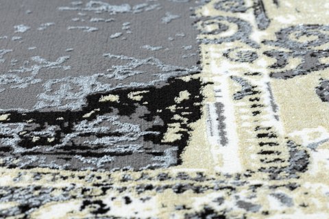 Dywan krótkowłosy WELLI ORNAMENT 4 kolor szary 160x220 hakano - RUG/LU/WELLI/ORNAMENT4/GREY+GOLD/160x220