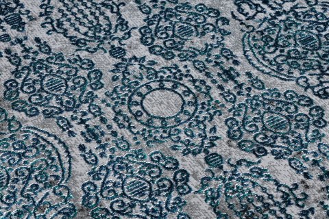 Dywan krótkowłosy WELLI ORNAMENT 6 kolor morski 120x170 hakano - RUG/LU/WELLI/ORNAMENT6/BLUE+GREY/120x170