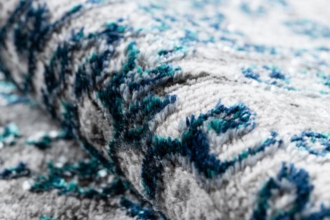 Dywan krótkowłosy WELLI ORNAMENT 6 kolor morski 160x220 hakano - RUG/LU/WELLI/ORNAMENT6/BLUE+GREY/160x220