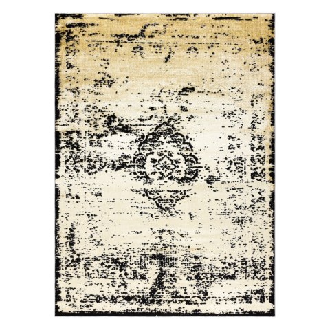 Dywan krótkowłosy WELLI ORNAMENT kolor musztardowy 140x190 hakano - RUG/LU/WELLI/ORNAMENT/GOLD+GREY/140x190