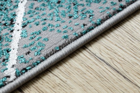 Dywan krótkowłosy WELLI RHOMBUS kolor morski 140x190 hakano - RUG/LU/WELLI/RHOMBUS/GREY+GREEN/140x190