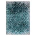 Dywan krótkowłosy WELLI RHOMBUS kolor morski 160x220 hakano - RUG/LU/WELLI/RHOMBUS/GREY+GREEN/160x220