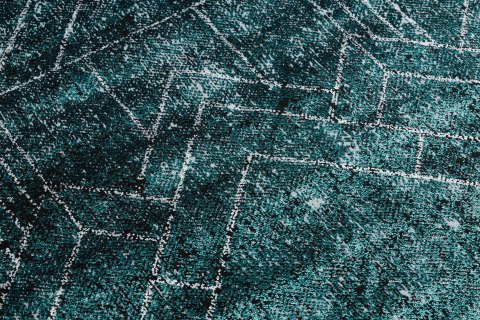 Dywan krótkowłosy WELLI RHOMBUS kolor morski 160x220 hakano - RUG/LU/WELLI/RHOMBUS/GREY+GREEN/160x220