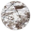 Dywan okrągły krótkowłosy VERS POLYGONS kolor brązowy r120 hakano