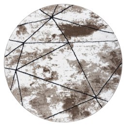 Dywan okrągły krótkowłosy VERS POLYGONS kolor brązowy r120 hakano