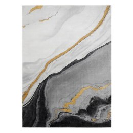 Dywan krótkowłosy ESTEMA MARBLE kolor czarny 160x220 hakano - RUG/LU/ESTEMA/MARBLE/BLACK+GOLD/160x220