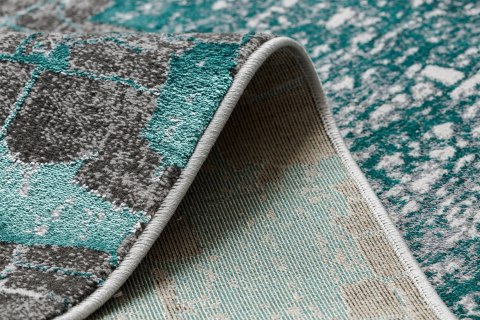 Dywan krótkowłosy WELLI VINTAGE 2 kolor morski 140x190 hakano - RUG/LU/WELLI/VINTAGE2/GREEN+ANTHRACITE/140x190