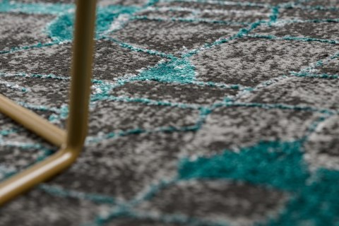 Dywan krótkowłosy WELLI VINTAGE 2 kolor morski 160x220 hakano - RUG/LU/WELLI/VINTAGE2/GREEN+ANTHRACITE/160x220